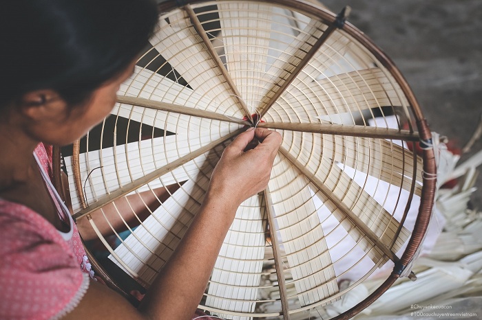 chapeau conique Vietnam fabrication